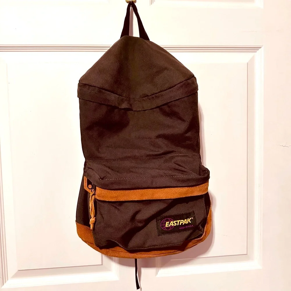 Eastpack | Backpack | Eastpack Backpack Olive Green with Brown Suede